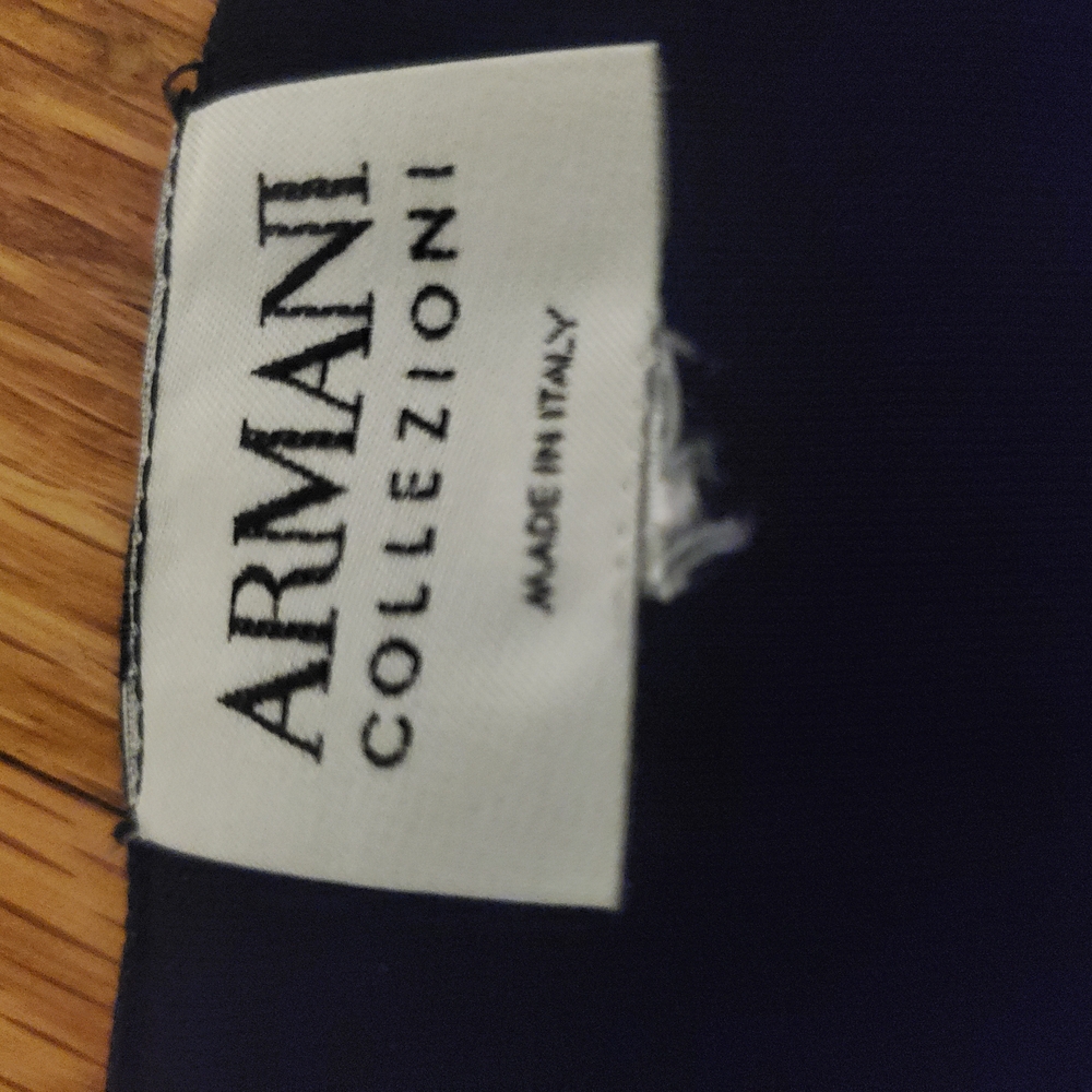 Armani Collezioni Made In Italy Vintage Elegant Black Women's Top Sz M - Picture 9 of 12
